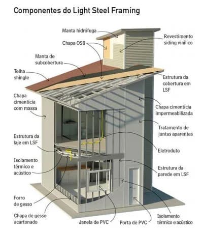 Processo construtivo Steel Frame